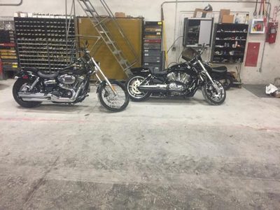 Bikers ride to work!