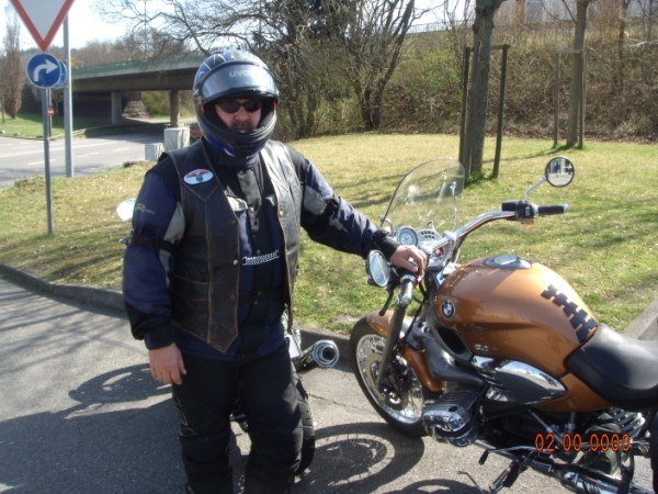 rüdiger with his new toy-C- its a german bike BMW
